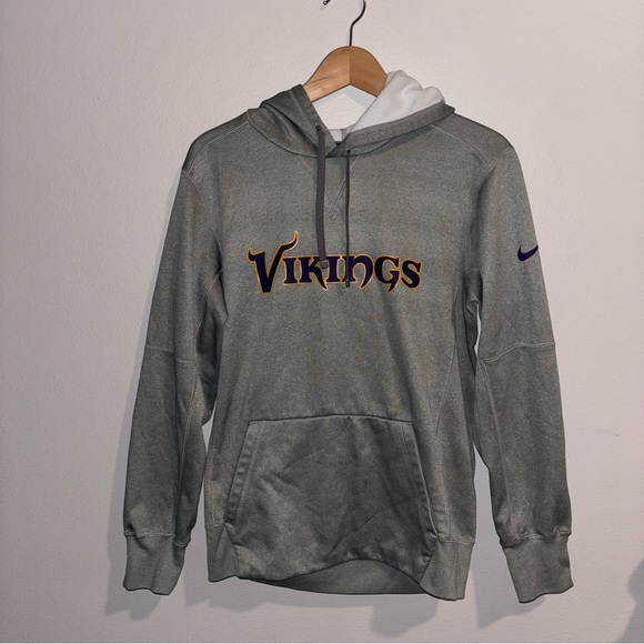 Nike Other - Vikings NIKE Gray Hoodie Size S